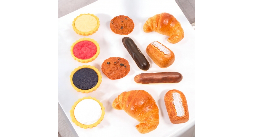 12-Piece Realistic Pastry Play Food Set, Pretend Bakery Toys for Kids 2+ LAP41092