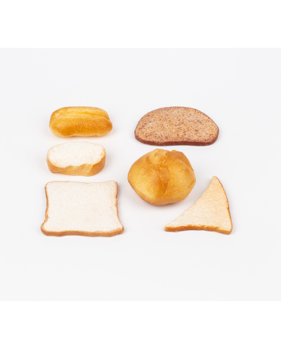 Realistic Bread Play Food Set for Toddlers, 6-Piece Play Kitchen Food for Ages 2+ LAP41094