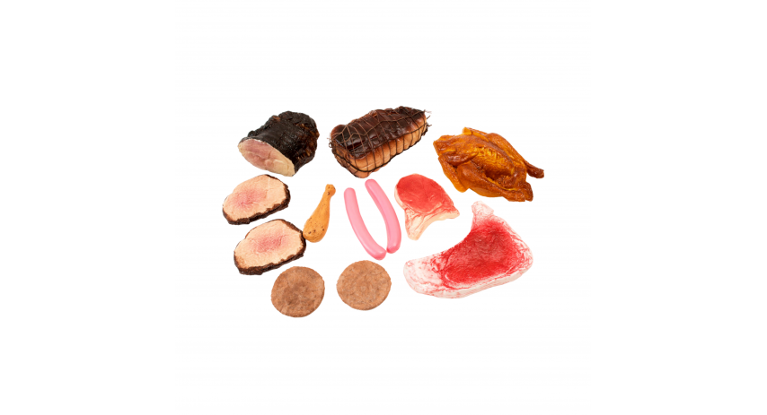 12-Piece Realistic Meat Play Food Set, Pretend BBQ & Kitchen Toys for Toddlers & Kids 2+ LAP41073