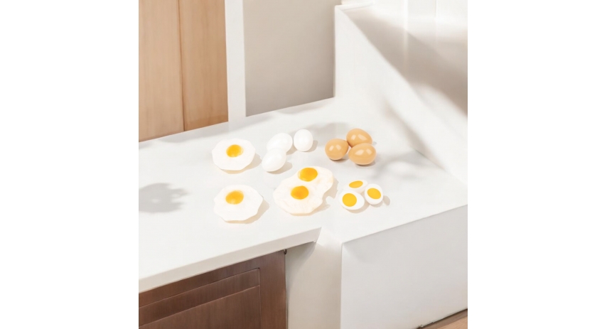 12 Realistic Eggs Play Food Set, Pretend Kitchen Toy for Kids ages 3+ LAP41080