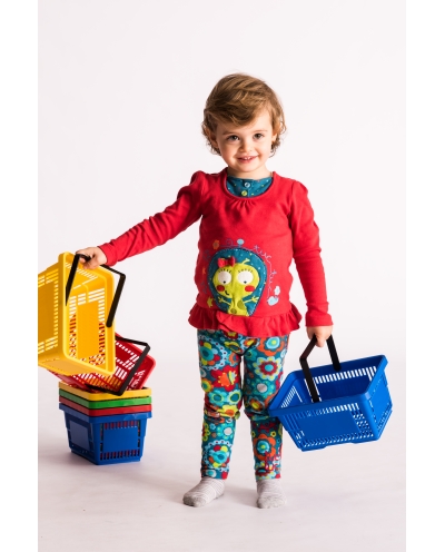 8 Assorted Color Plastic Shopping Baskets with Handles for Toddler +10 Months  LAP40286