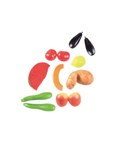 Summer Fruits & Vegetables Play Food Set, 13-pieces Realistic Pretend Food Toys for Toddlers Ages 2+ LAP41046