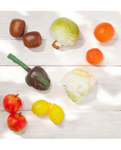 Fruits & Vegetables Winter Play Food Set, 11-pieces Realistic Pretend Food Toys for Toddlers Ages 2+ LAP41048