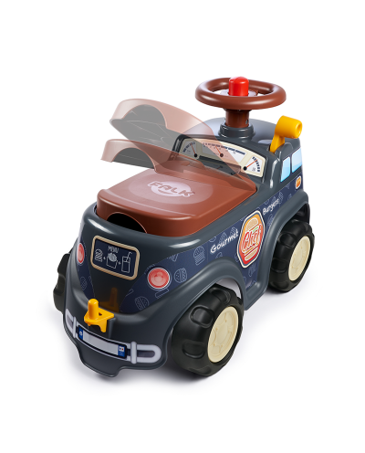 Food Truck Vehicle Toy, with Barbecue Trailer and Chief cook accessories, Push Ride-on Toy for Toddler +1 year FA707C