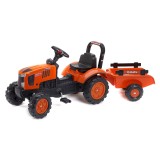 Kubota M7171 Pedal Tractor Ride-On by Falk with Detachable Trailer for Kids ages 2+ FA2065AB