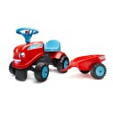 Toddler Push Ride-on Tractor by Falk with Trailer and 2 sets of stickers, +12 months FA200B