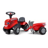 Massey Ferguson Tractor W/Trailer, Rake & Shovel, Stickers for Toddlers 1-3Y FA241C