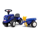 New Holland Tractor by Falk W/Trailer, Rake & Shovel, Stickers for Toddlers 1-3 Y FA280C