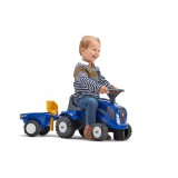 New Holland Tractor by Falk W/Trailer, Rake & Shovel, Stickers for Toddlers 1-3 Y FA280C