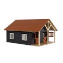 Kids Globe 1:24 Scale Wooden Horse stable toy with 2 stalls and workshop KG610167