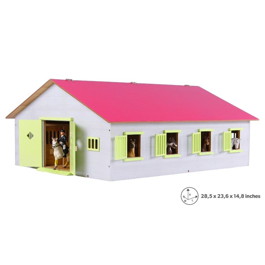 Wooden pink stable toy