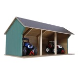 Wooden Farm shed Toy for 3 tractors in 1:32 scale