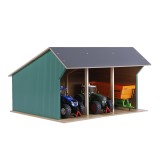Kids Globe 1:32 Scale Big Wooden Farm shed Toy for 3 tractors - Large Size KG610193
