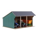 Kids Globe 1:32 Scale Big Wooden Farm shed Toy for 3 tractors - Large Size KG610193