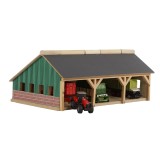 Kids Globe 1:87 Scale Wooden Farm Machinery Shed for Tractors Collection