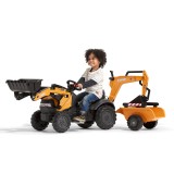Falk Case CE Pedal backhoe with Rear Excavator and Trailer, Ride-on +2 years FA967N