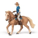 Papo 51566 Horses WILD WEST HORSE AND COWGIRL - Figurine