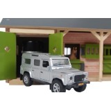 Kids Globe 1:32 Scale Horse stable 2 boxes & equipment - Green KG610249