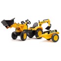 Komatsu WB93R Pedal Backhoe Ride-on Toy with Front Loader, Rear Excavator and Trailer, Kids ages 3+ FA2086Y