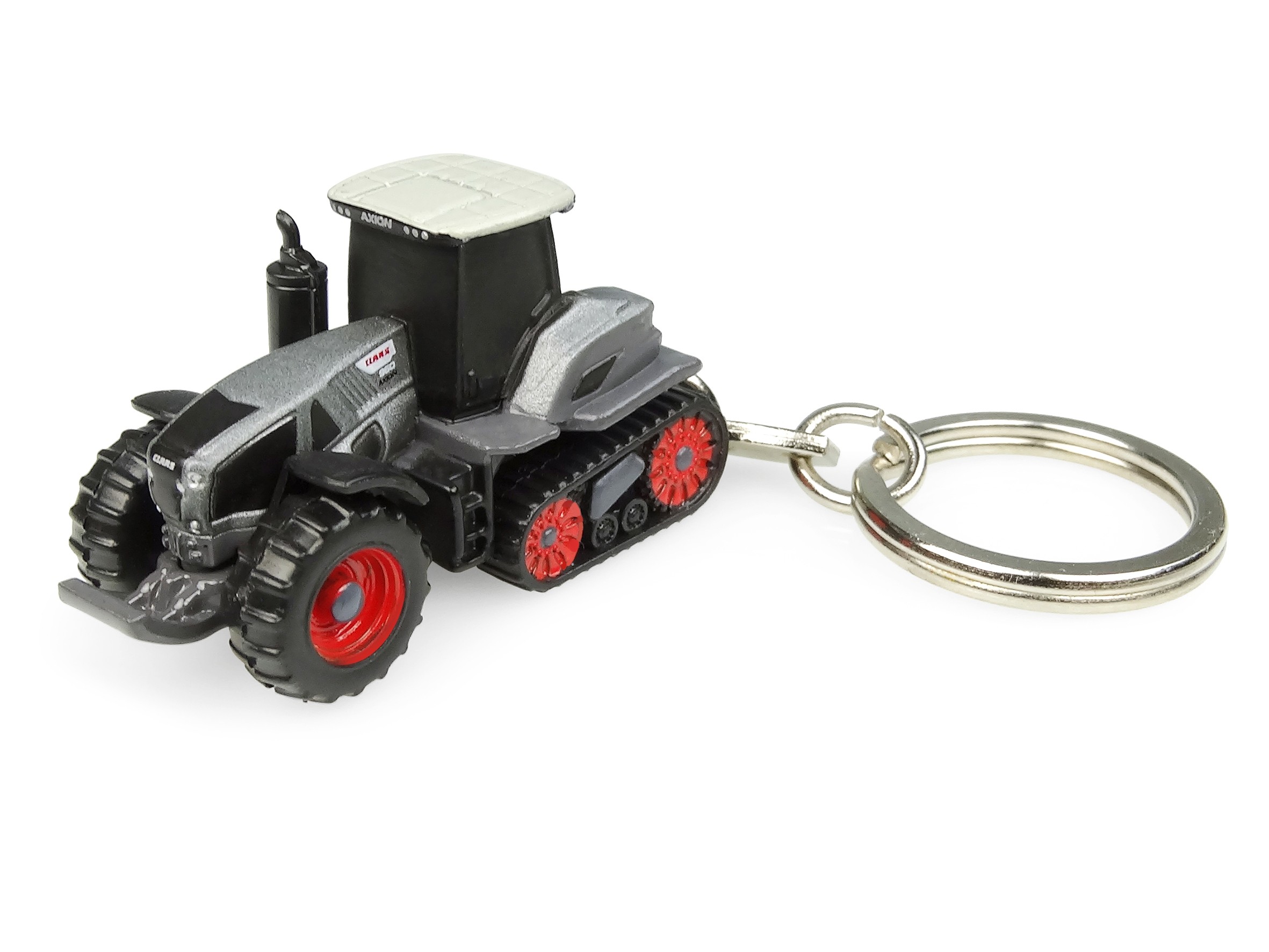 Universal Hobbies CLAAS Axion 960 Terra Trac - Gunmetal grey Tractor Metal Keychain UH5873