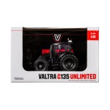 Universal Hobbies 1:32 Scale Valtra G135 "Unlimited" Matt Black - Tractor Diecast Replica UH6440