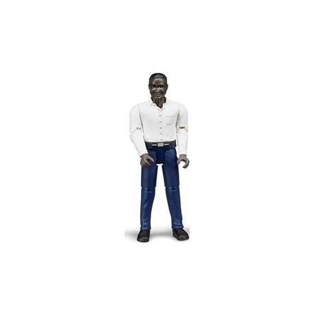Bruder Toys 60004 bworld Man - dark skin - darkblue jeans