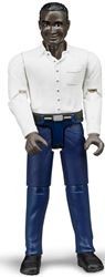 Bruder Toys 60004 bworld Man - dark skin - darkblue jeans