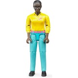 Bruder Toys 60404 Bworld Woman - dark skin - turqouise jeans