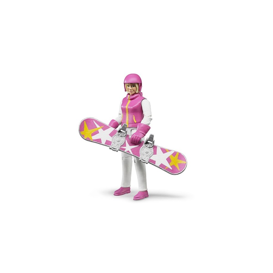 Bruder Toys 60420 bworld Snowboarder (female) with accessories