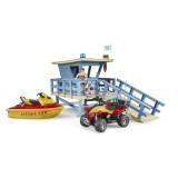 Bruder Toys 62780 bworld Life Guard Station with quad and Personal Water Craft