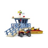 Bruder Toys 62780 bworld Life Guard Station with quad and Personal Water Craft