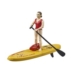 Bruder Toys 62785 bworld Life Guard with Stand Up Paddle