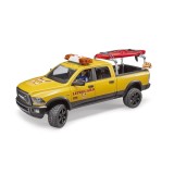 Bruder Toys 02506 RAM 2500 Power Wagon Life Guard with figure - Stand Up Paddle and Light & Sound Module Scale 1:16