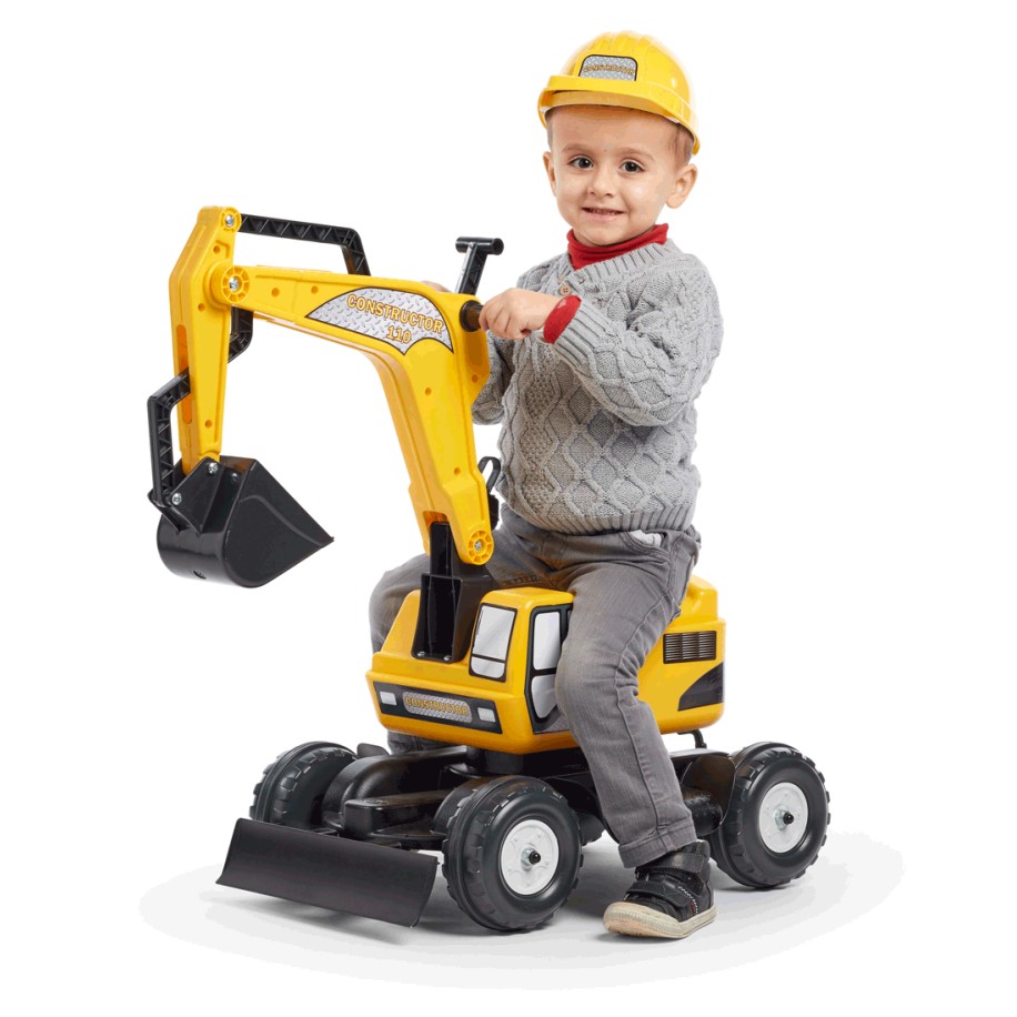 Falk Push-Along Excavator & helmet FA110