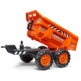 Falk Kubota M135GX Pedal backhoe Loader with Front Loader, Rear Excavator and Maxi Tilt trailer, Ride-on +3 years FA2090W