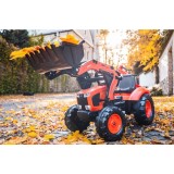 Falk Kubota M135GX Pedal backhoe Loader with Front Loader, Rear Excavator and Maxi Tilt trailer, Ride-on +3 years FA2090W