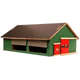 Kids Globe 1:32 Scale Wooden Cow Stable Toy with Windbreak Screen KG610250
