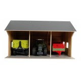 Kids Globe 1:16 Scale Farm Shed Toy For 3 Vehicles KG610260
