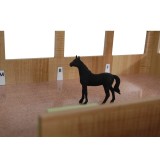 Kids Globe 1:32 Scale Wooden Horse stable Toy With 3 Stalls and Indoor Arena KG610271