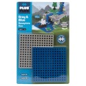 PlusPlus 05040 Baseplate Duo - Gray and Blue - DIY Kit