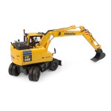 Universal Hobbies 1/50 Scale Komatsu PW148-11 Hydraulic Wheeled Excavator w/Standard & Clamshell Bucket Diecast Replica UH8162
