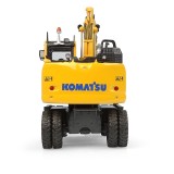 Universal Hobbies 1/50 Scale Komatsu PW148-11 Hydraulic Wheeled Excavator w/Standard & Clamshell Bucket Diecast Replica UH8162