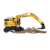 Universal Hobbies 1/50 Scale Komatsu PW148-11 Hydraulic Wheeled Excavator w/Standard & Clamshell Bucket Diecast Replica UH8162