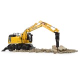 Universal Hobbies 1/50 Scale Komatsu PW148-11 Wheeled Excavator w/Standard Bucket & Hydraulic Breaker Diecast Replica UH8163