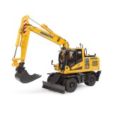 Universal Hobbies 1/50 Scale Komatsu PW148-11 Wheeled Excavator w/Standard Bucket & Hydraulic Breaker Diecast Replica UH8163