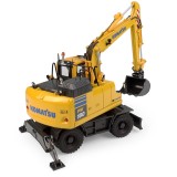 Universal Hobbies 1/50 Scale Komatsu PW148-11 Wheeled Excavator w/Standard Bucket & Hydraulic Breaker Diecast Replica UH8163