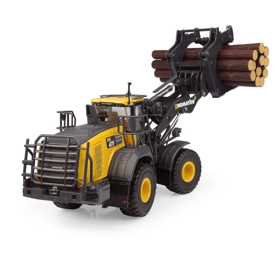 Universal Hobbies 1/50 Scale Komatsu WA475-10 Log Grapple Wheel Loader Diecast Replica UH8165