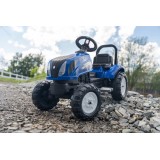 Falk New Holland T6 Pedal Tractor with Trailer, Ride-on + 2 years FA3080AB
