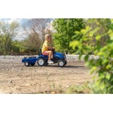 New Holland T6 Pedal Tractor by Falk with Trailer and Opening Hood, Ride-on for Kids ages 2+ FA3080AB