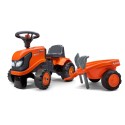 Kubota Push Ride-on Tractor by Falk with Trailer, Rake and Shovel, for toddllers 1-3 Y FA260C